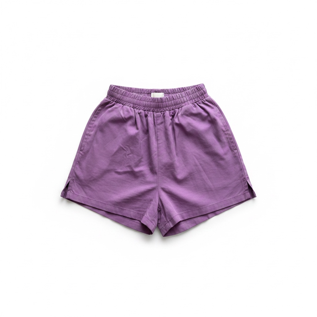 Purple Cotton shorts