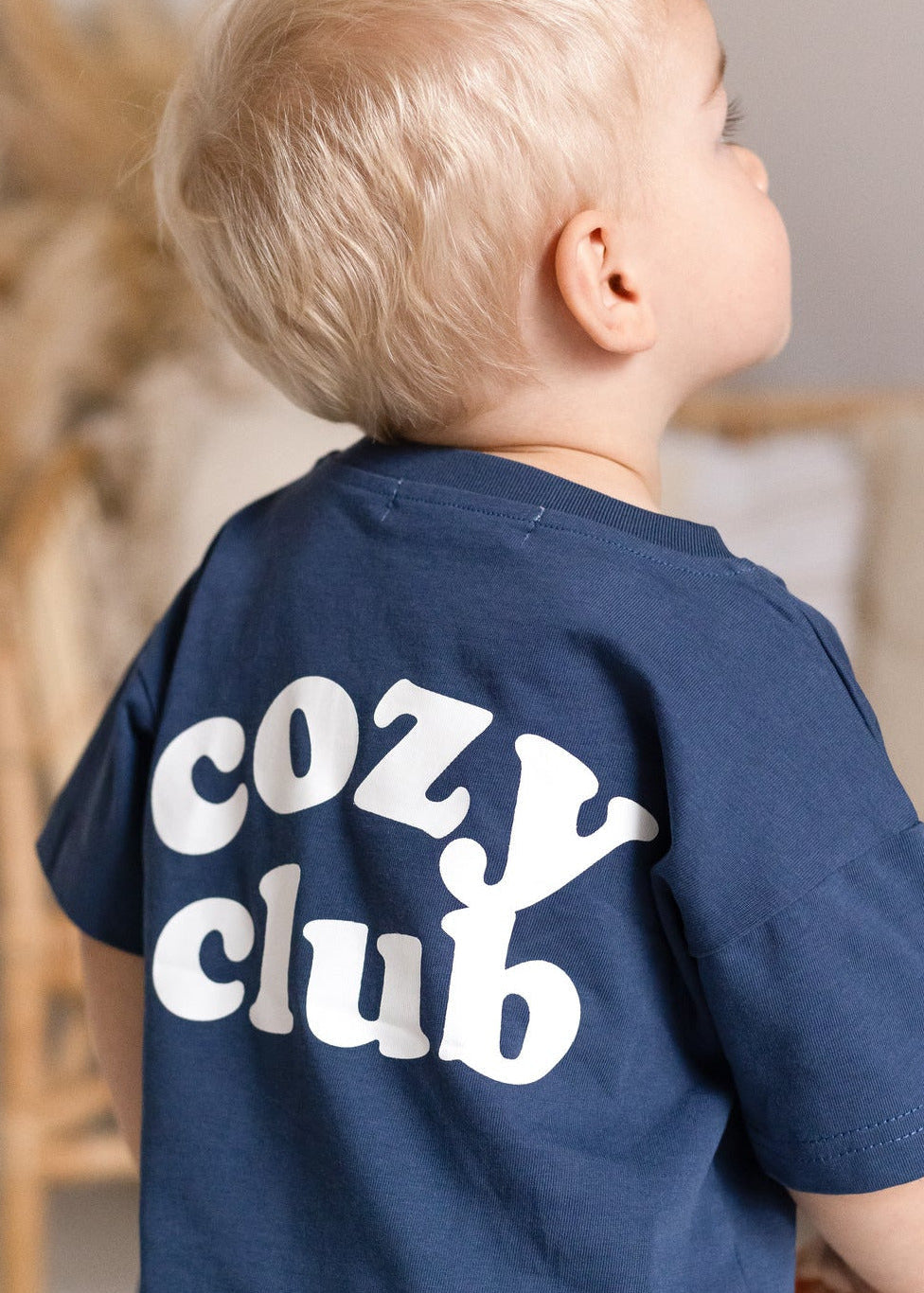 Cozy Crew Club Graphic Tee in Blue