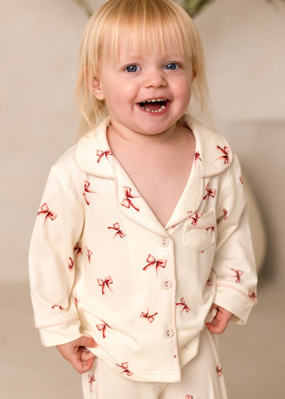 Mini Cozy Rosy Ribbon Pyjamas