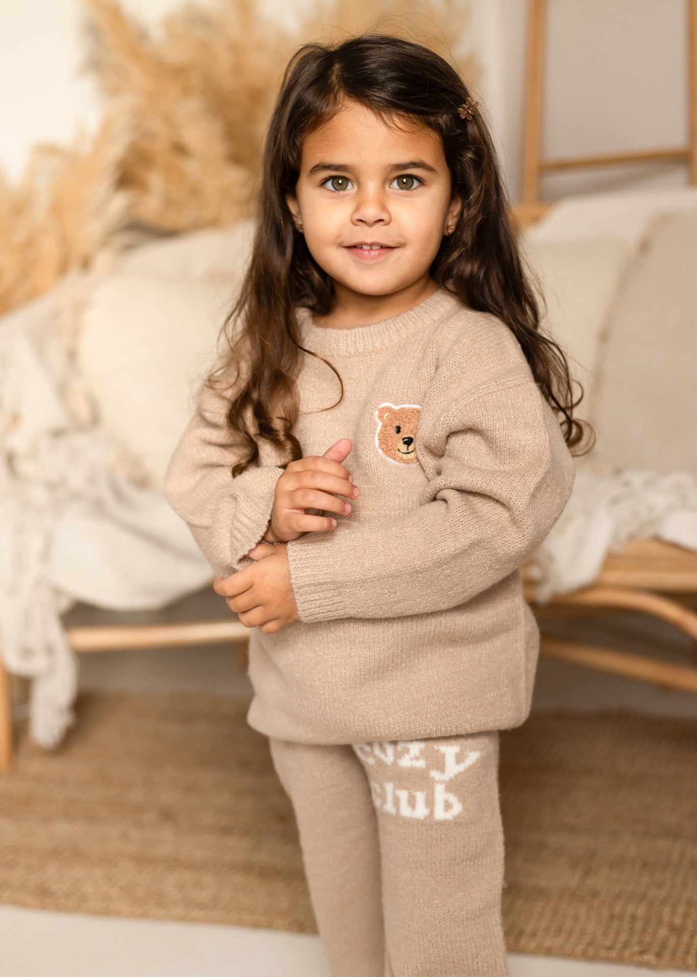 The Cozy Cub Knit Set in Brown