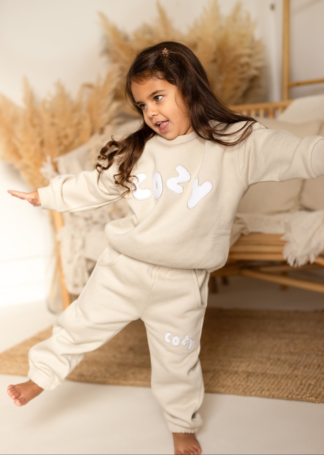 The Cozy Little Lounger Tracksuit in Beige