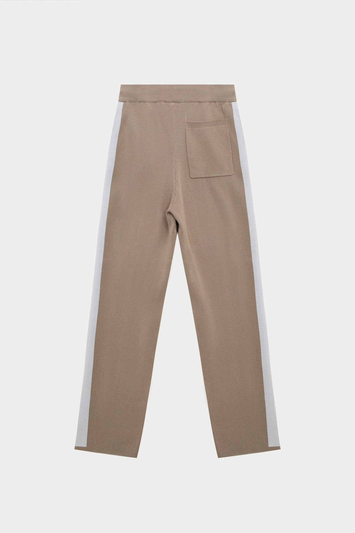 SIDE STRIPE KNITTED JOGGER - BEIGE