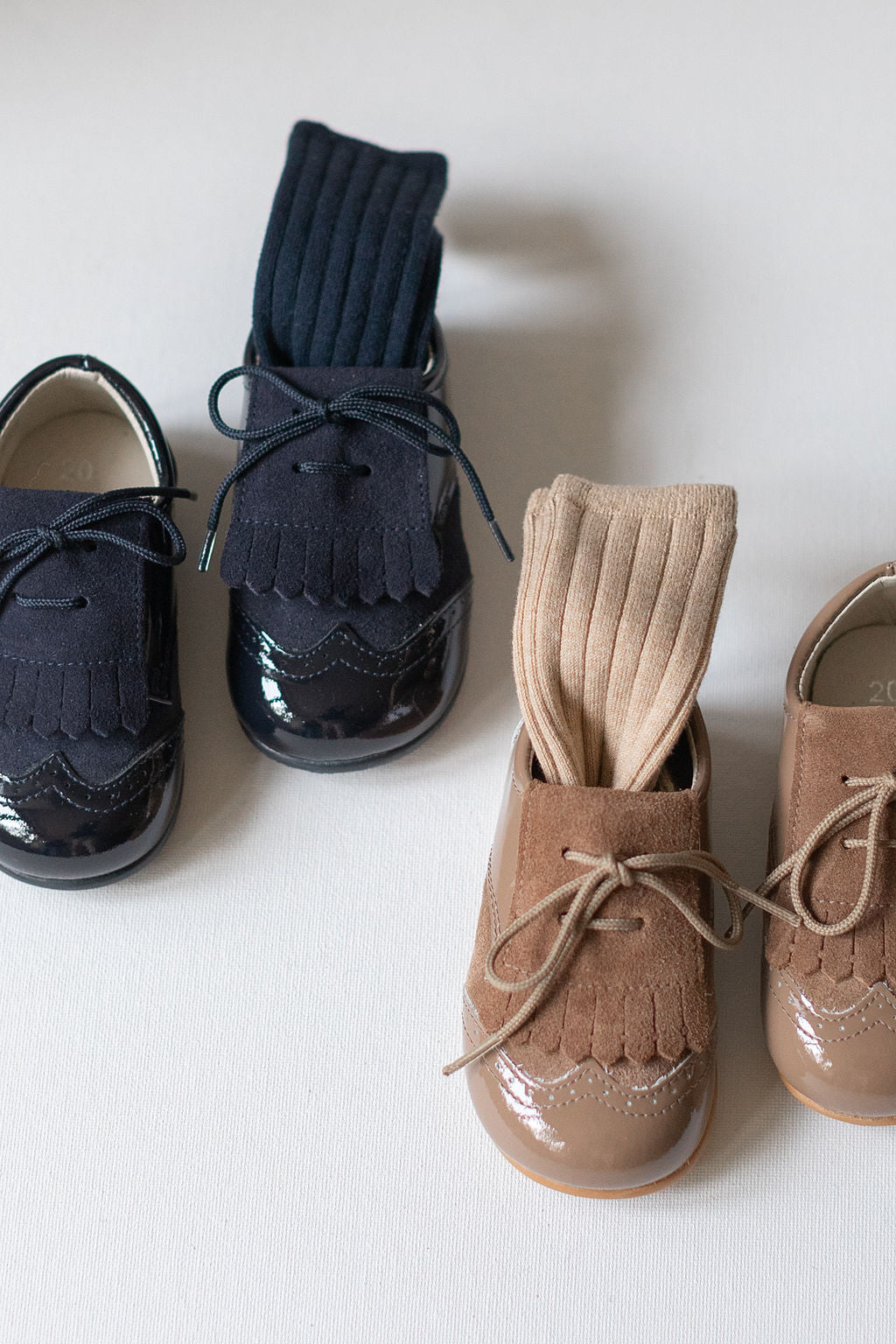 Fringe shoes in blue navy