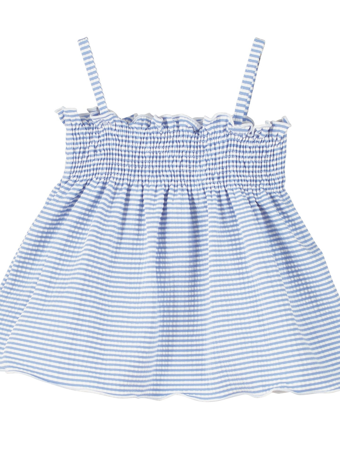 Calamaro Baby Blue Striped Cover-up Swim Dress - Rose & Albert