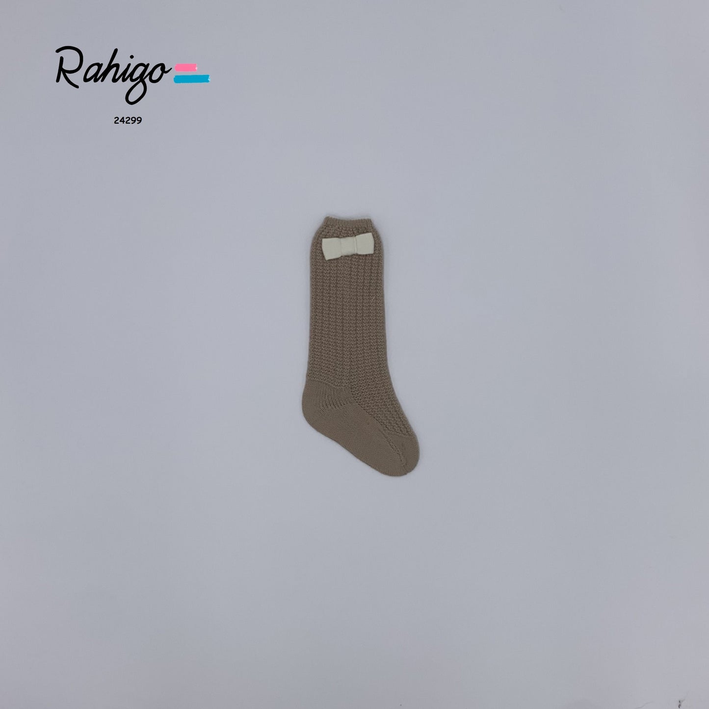 Rahigo Camel knitted bow socks