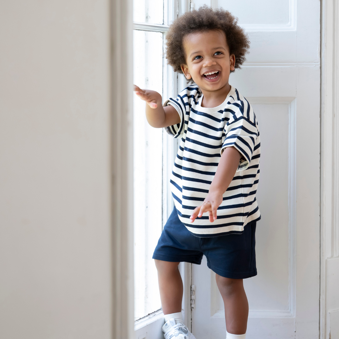 Cotton Oversized Summer Set - Breton Stripe