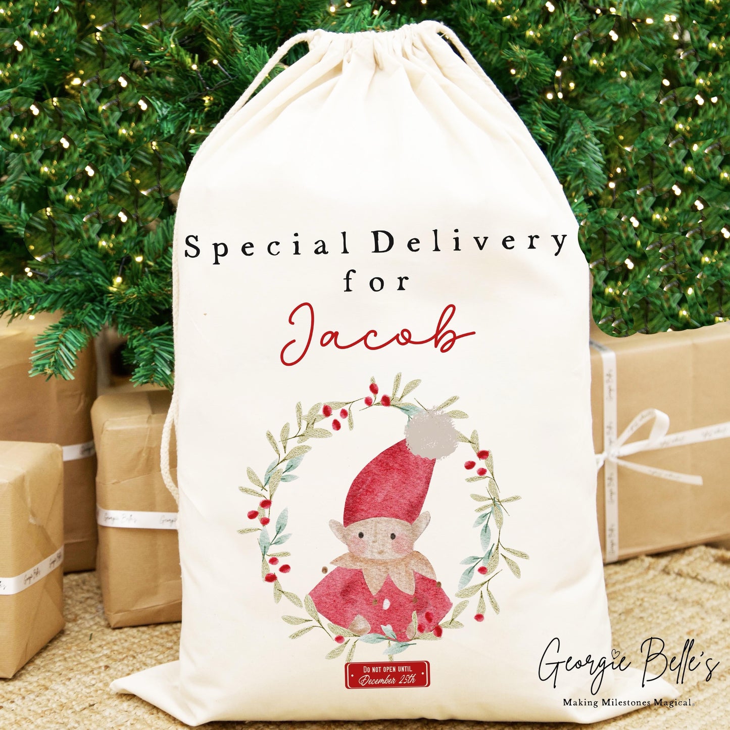 Personalised Tartan Christmas Pyjamas - Elf Design