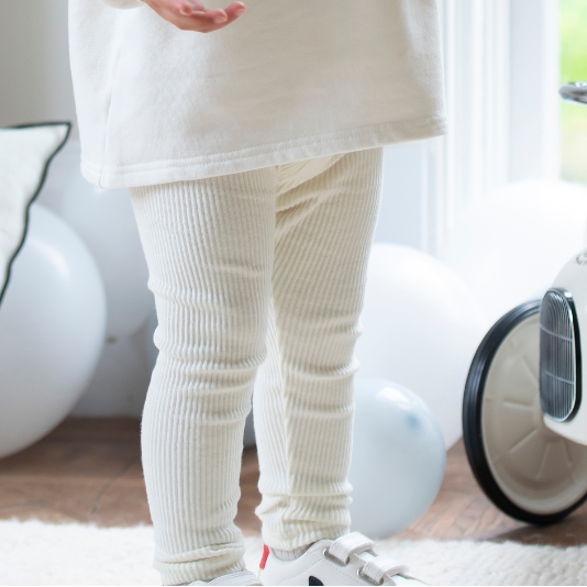 Ribbed Leggings - Cream