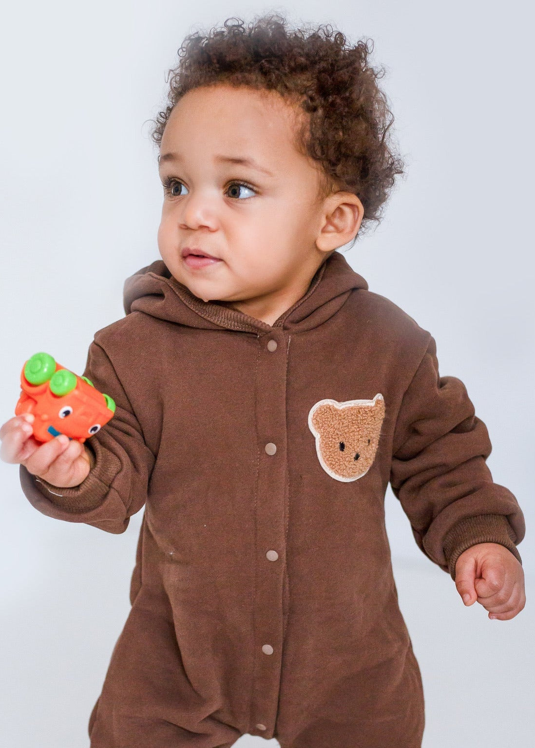 The Ultimate Bear Knitted Hooded Playsuit