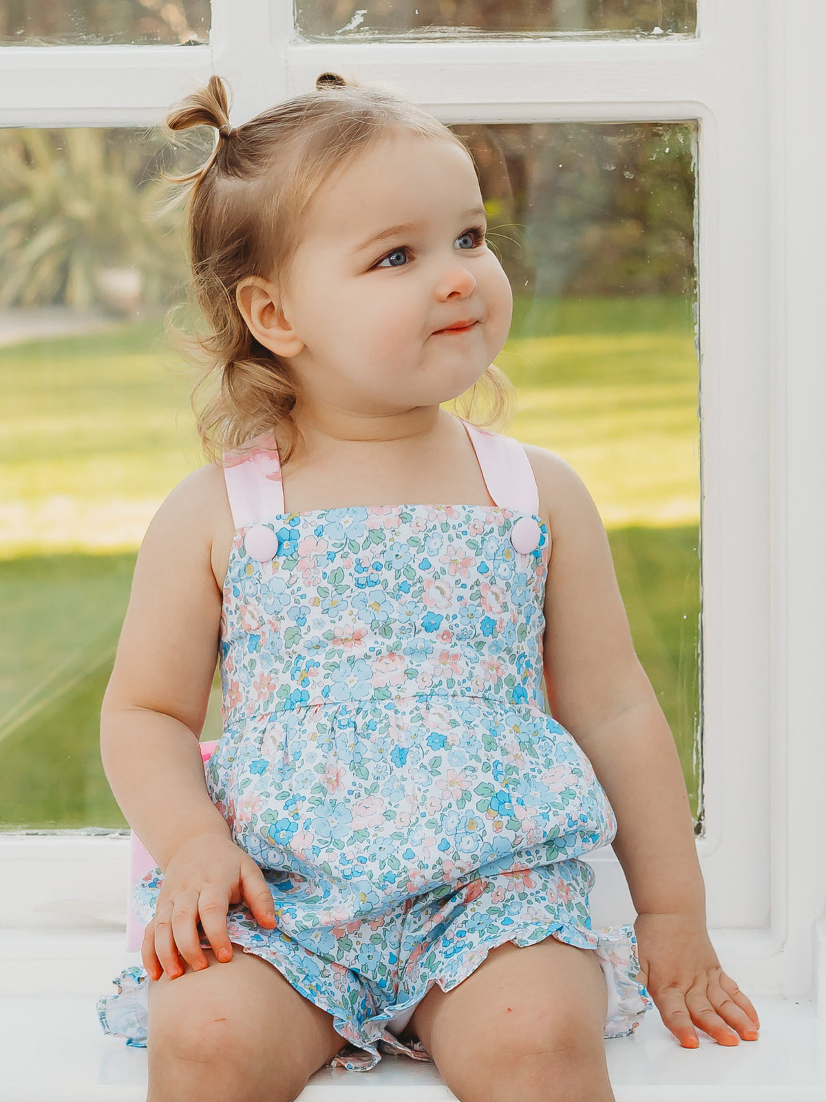 'Betsy' floral bow detail playsuit - Rose & Albert