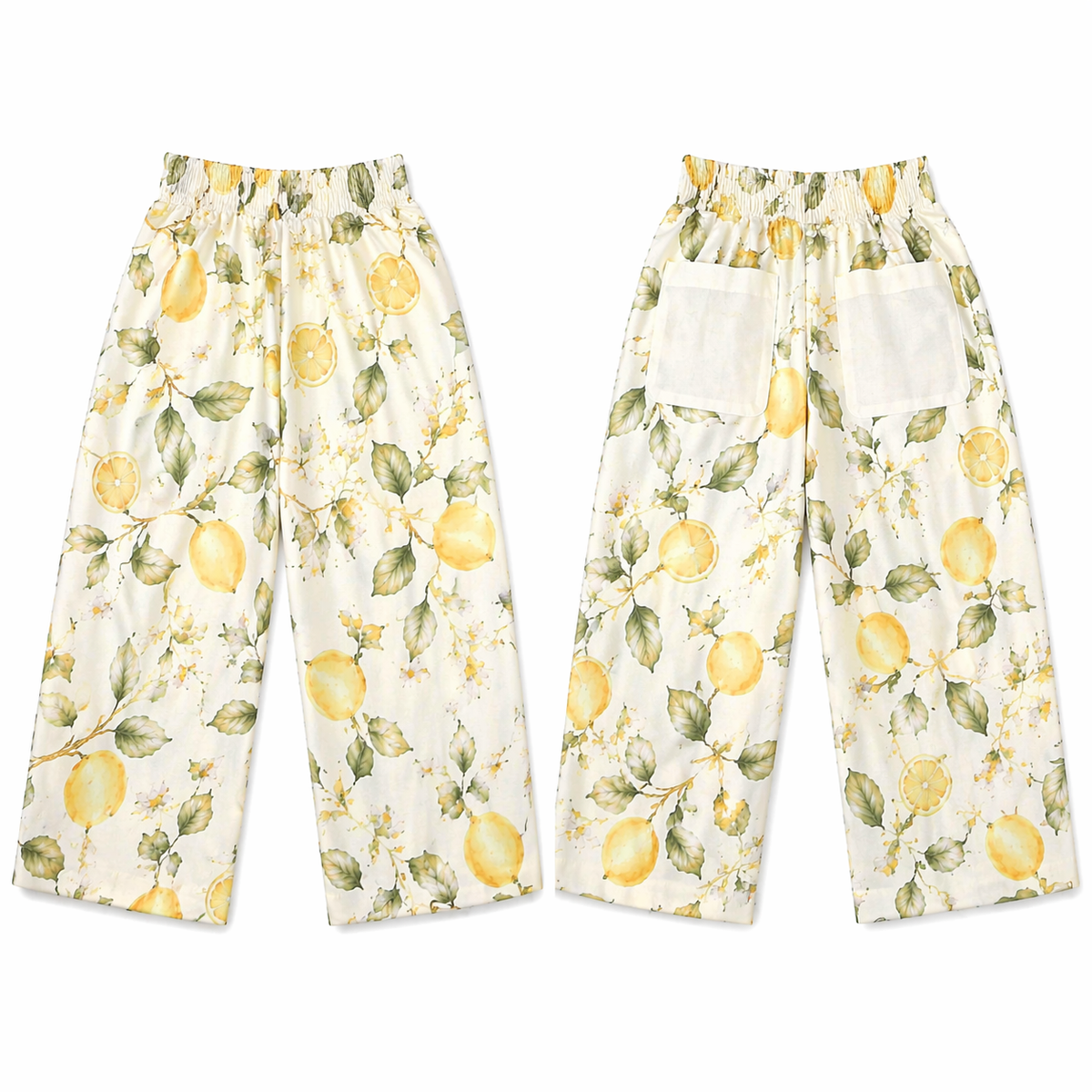 Lemon Breeze Trousers — White Daisy