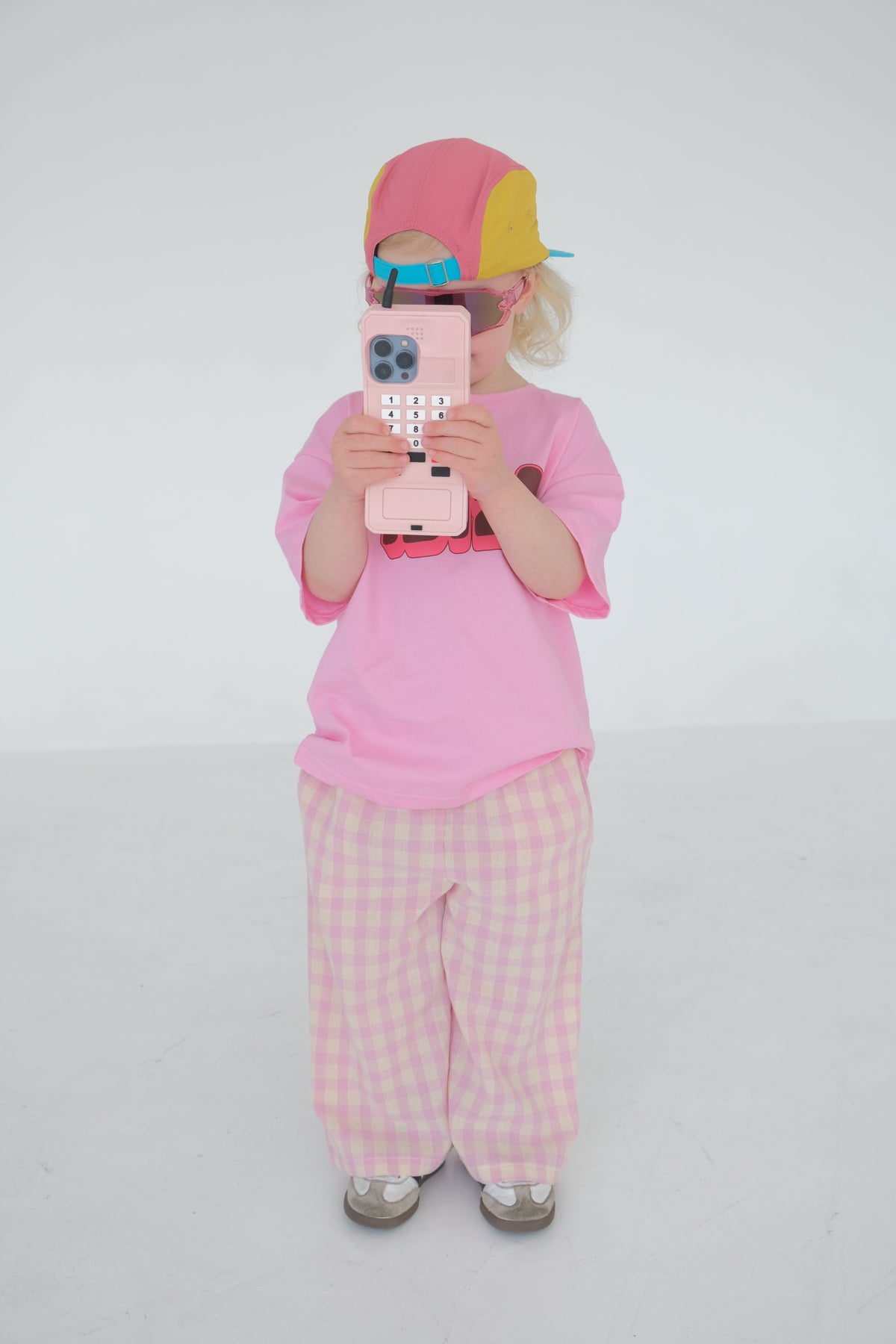 Gingham Play Trousers - Pink