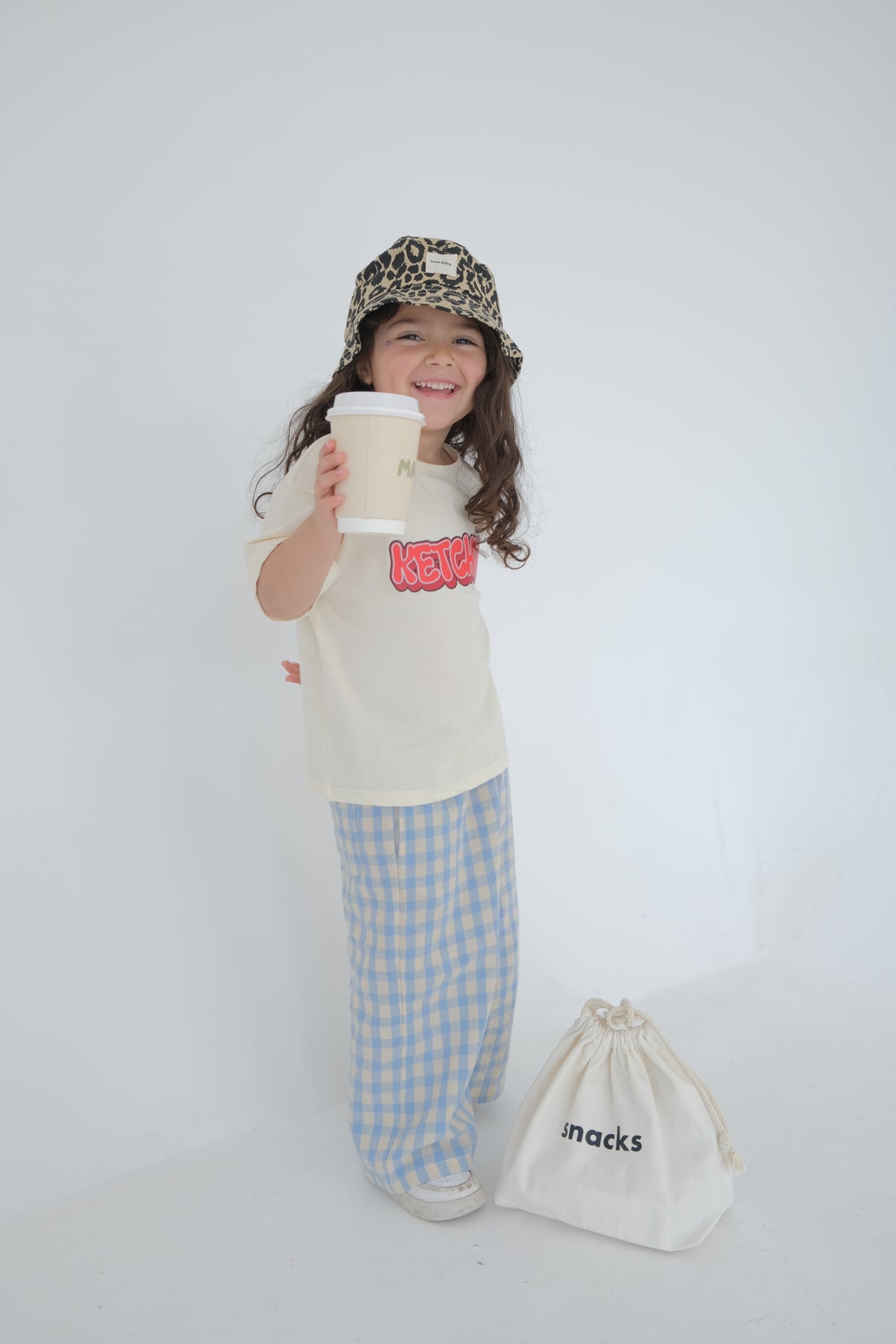 Gingham Play Trousers - Blue