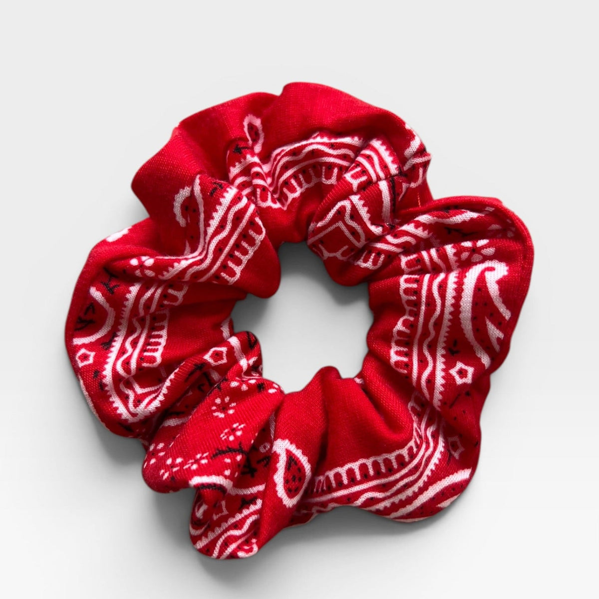 Red Bandana Scrunchie