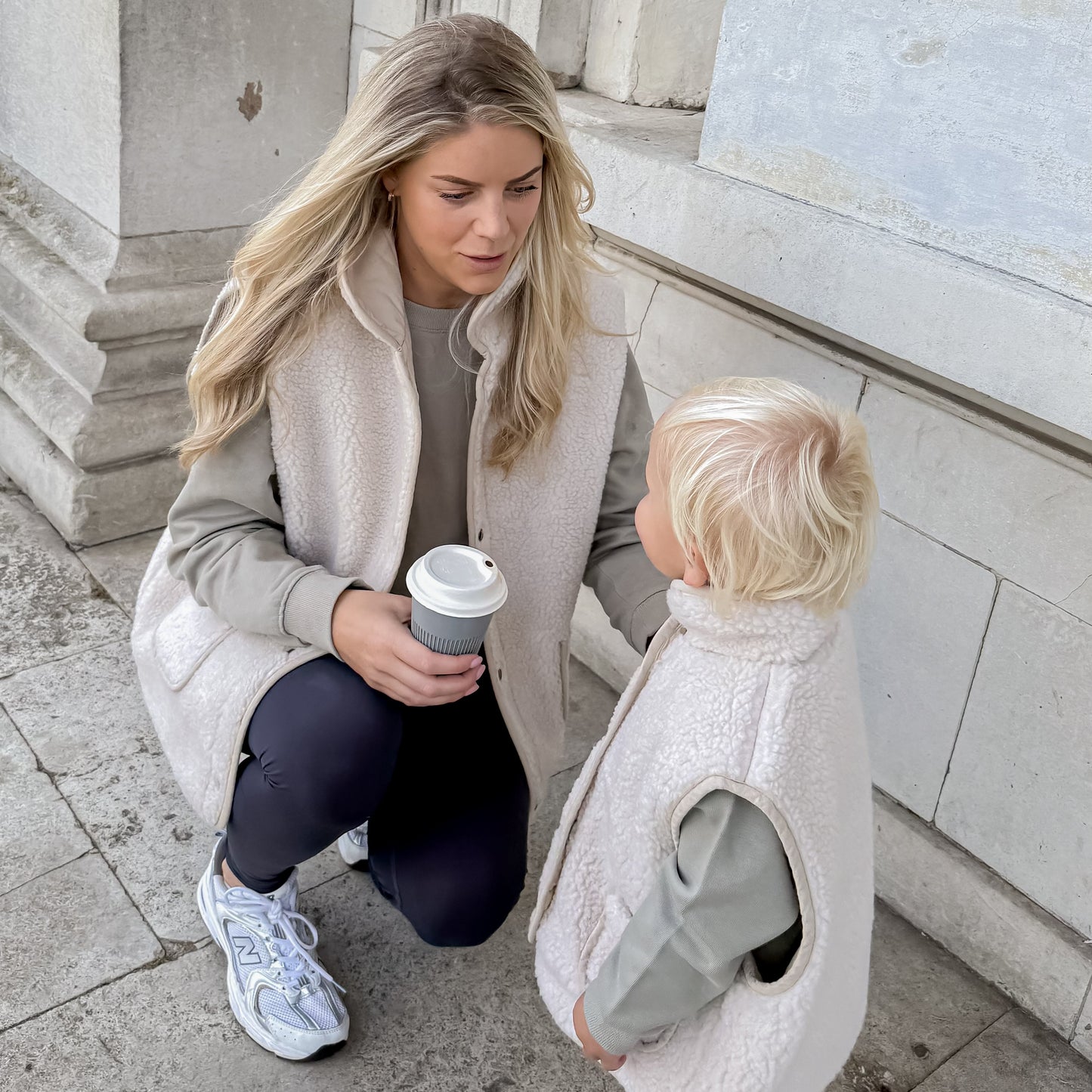 Mama Body Warmer in Beige