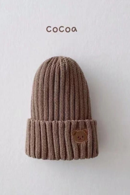 Knitted Bear Beanie Hats Multiple Colours - Cozy Crew Club