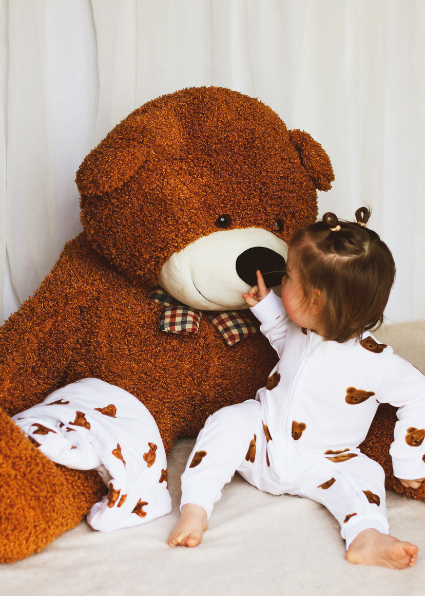 Dreamy Bear Bamboo & Organic Cotton Zip Sleepsuit One Piece