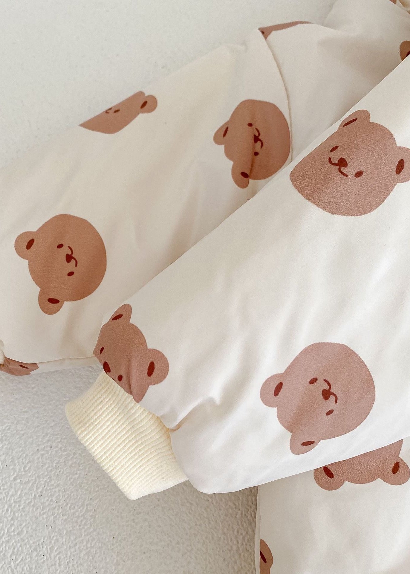 The Bear 23 Puffer Suit in White