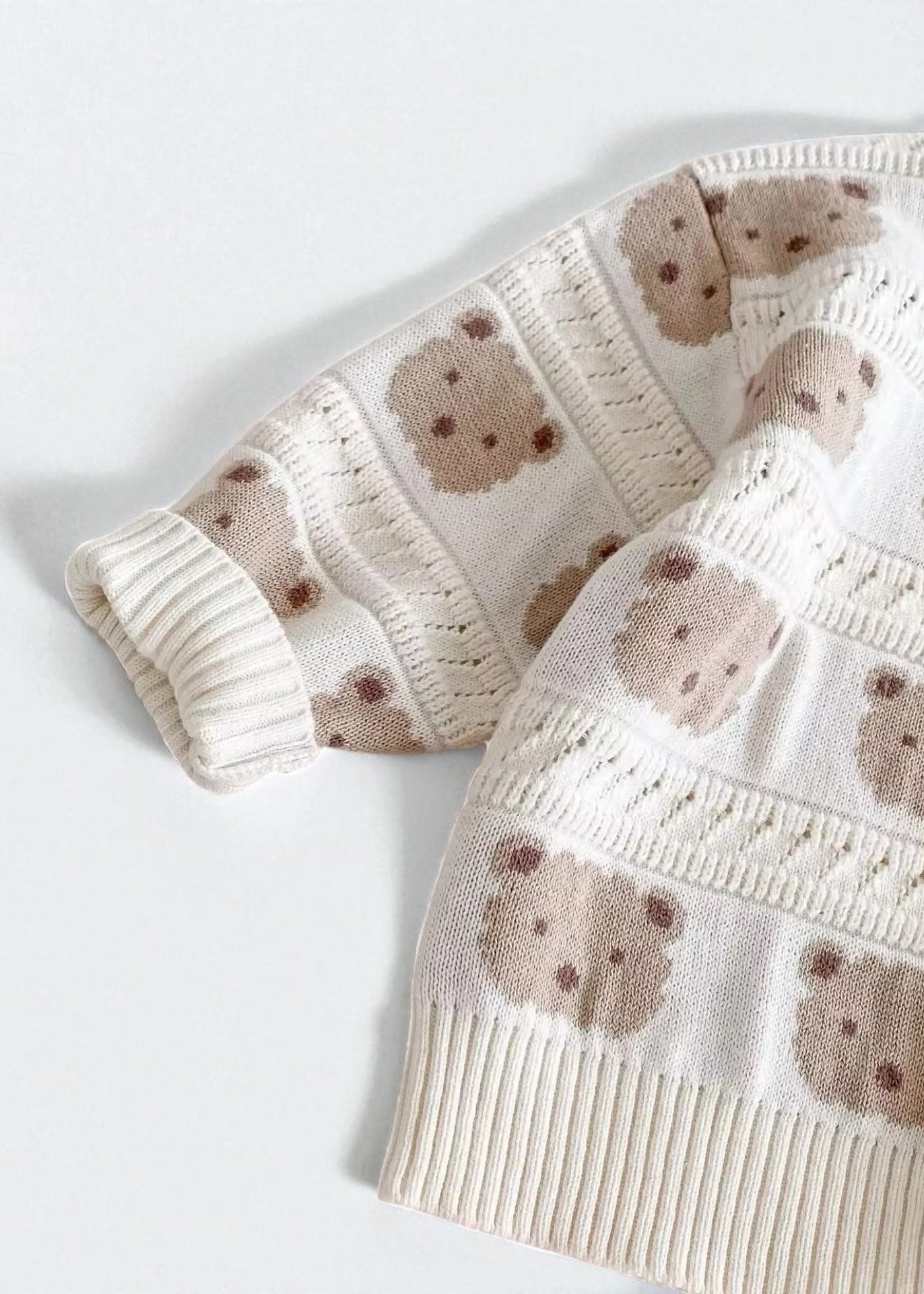 Cozy Tonal Bear Cardigan
