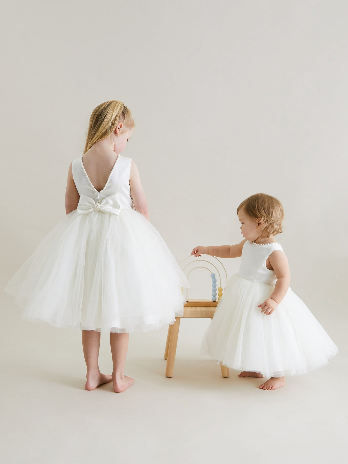 Sarah Louise Ivory Pearl Occasion Dress - Rose & Albert