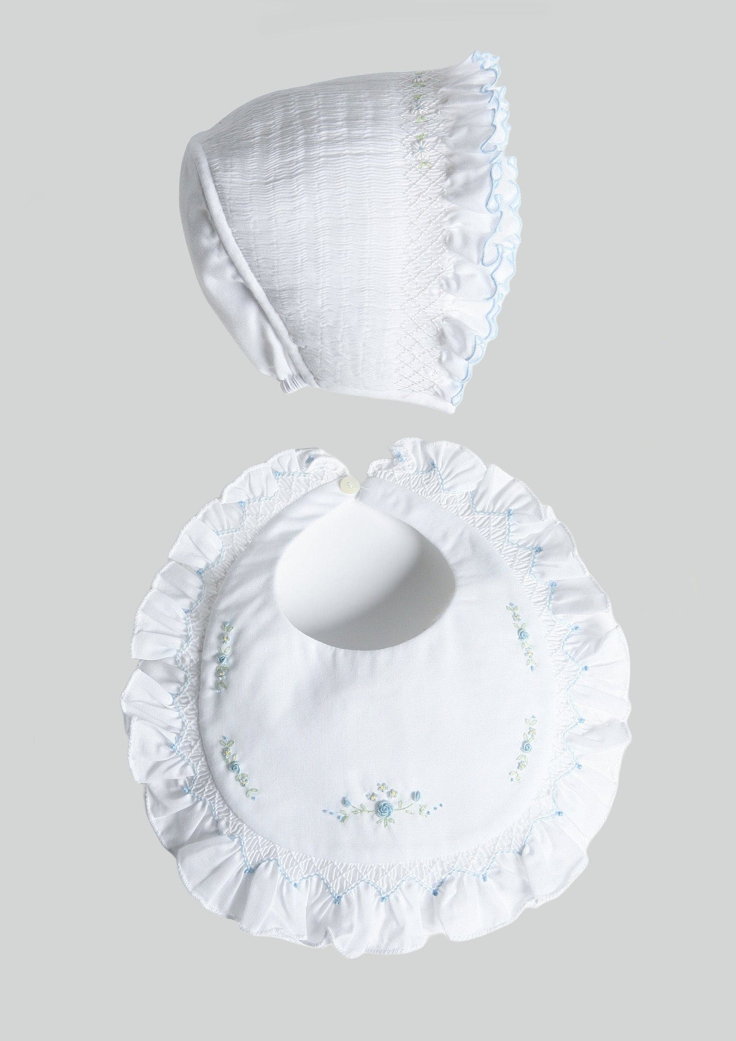 Sarah Louise Rosebud & Rosebud Smocked Bonnet