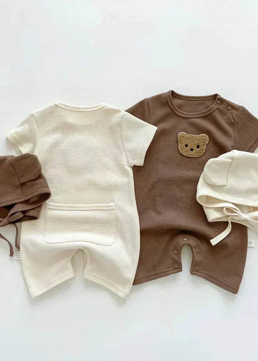 Cool Summer Bear & Bonnet Hat Set