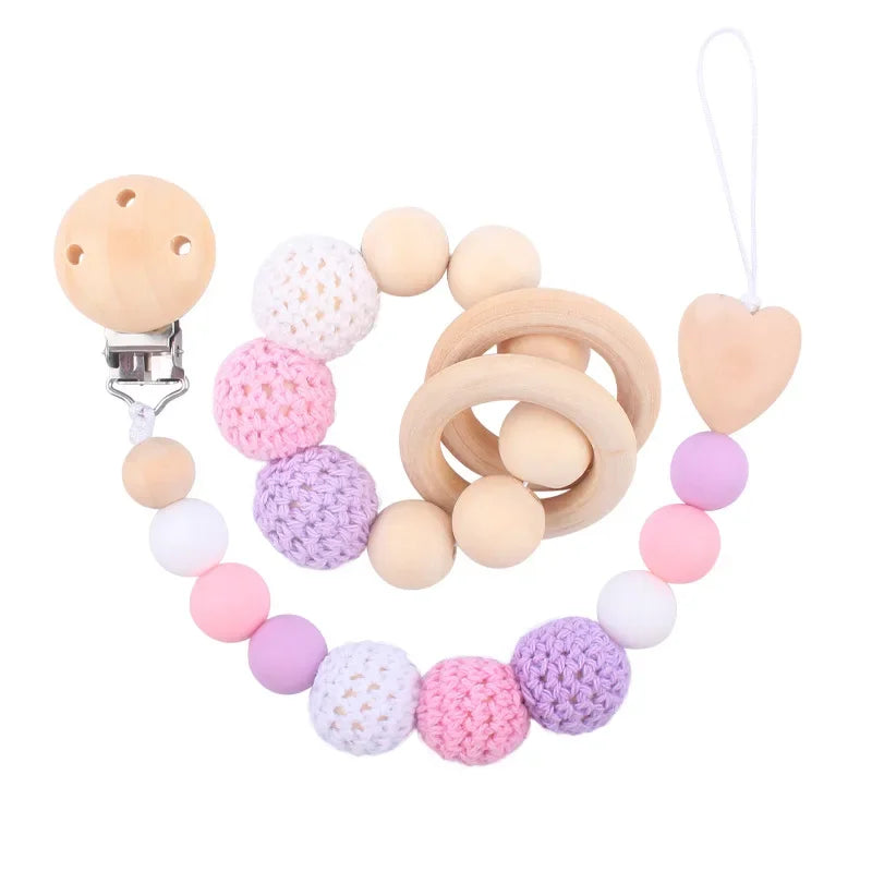 Pacifier Clip and Teether set