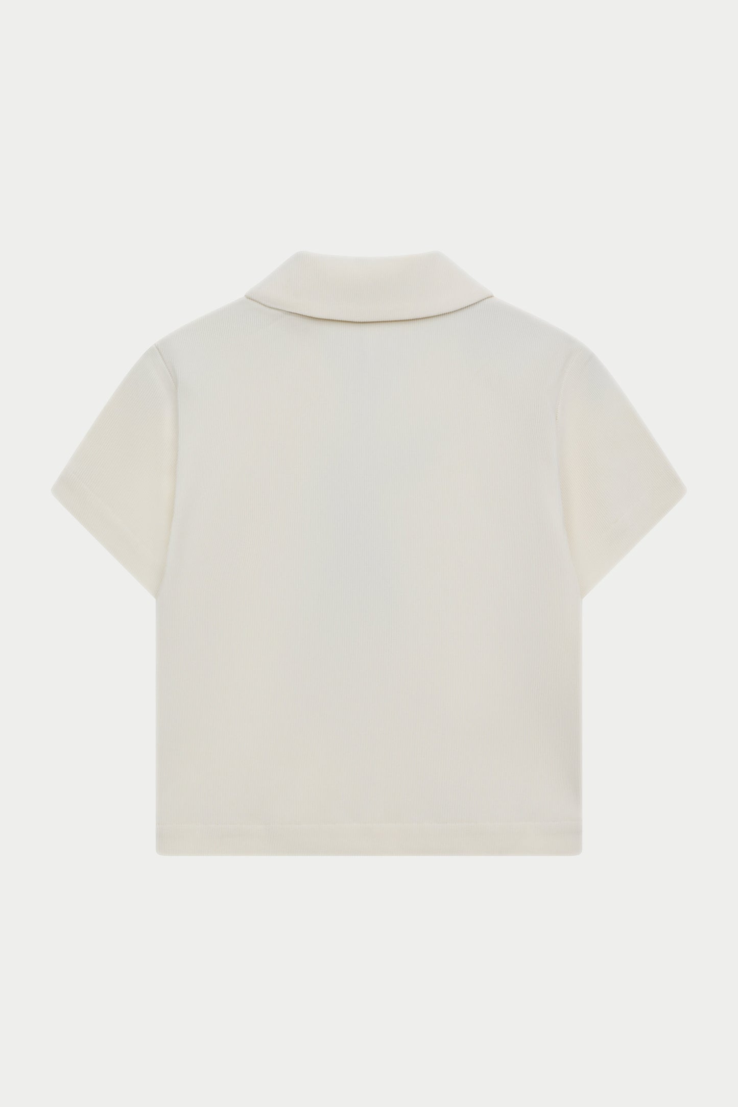JUNIOR RIB BUTTON THROUGH SHIRT - STONE