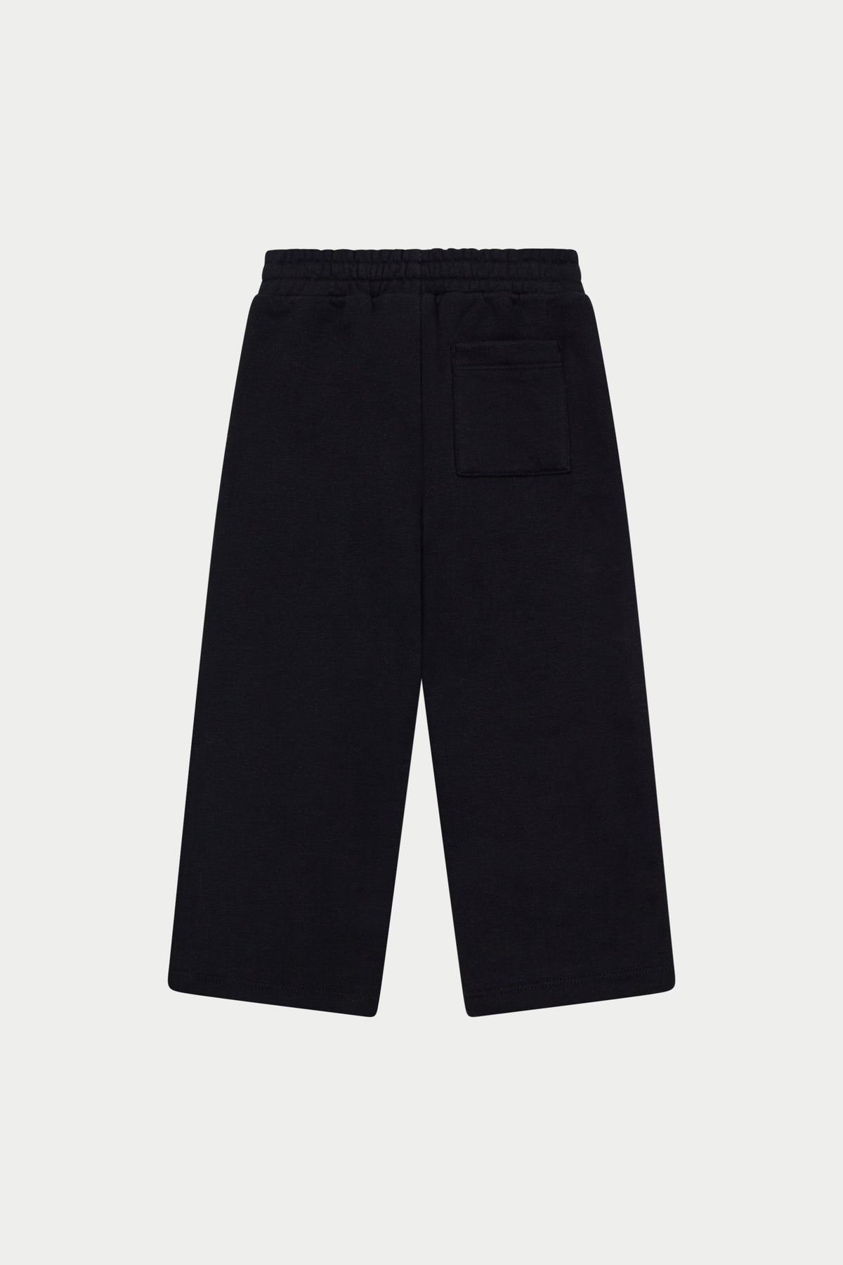 KIDS MONOGRAM EMBLEM APPLIQUE JOGGERS - BLACK