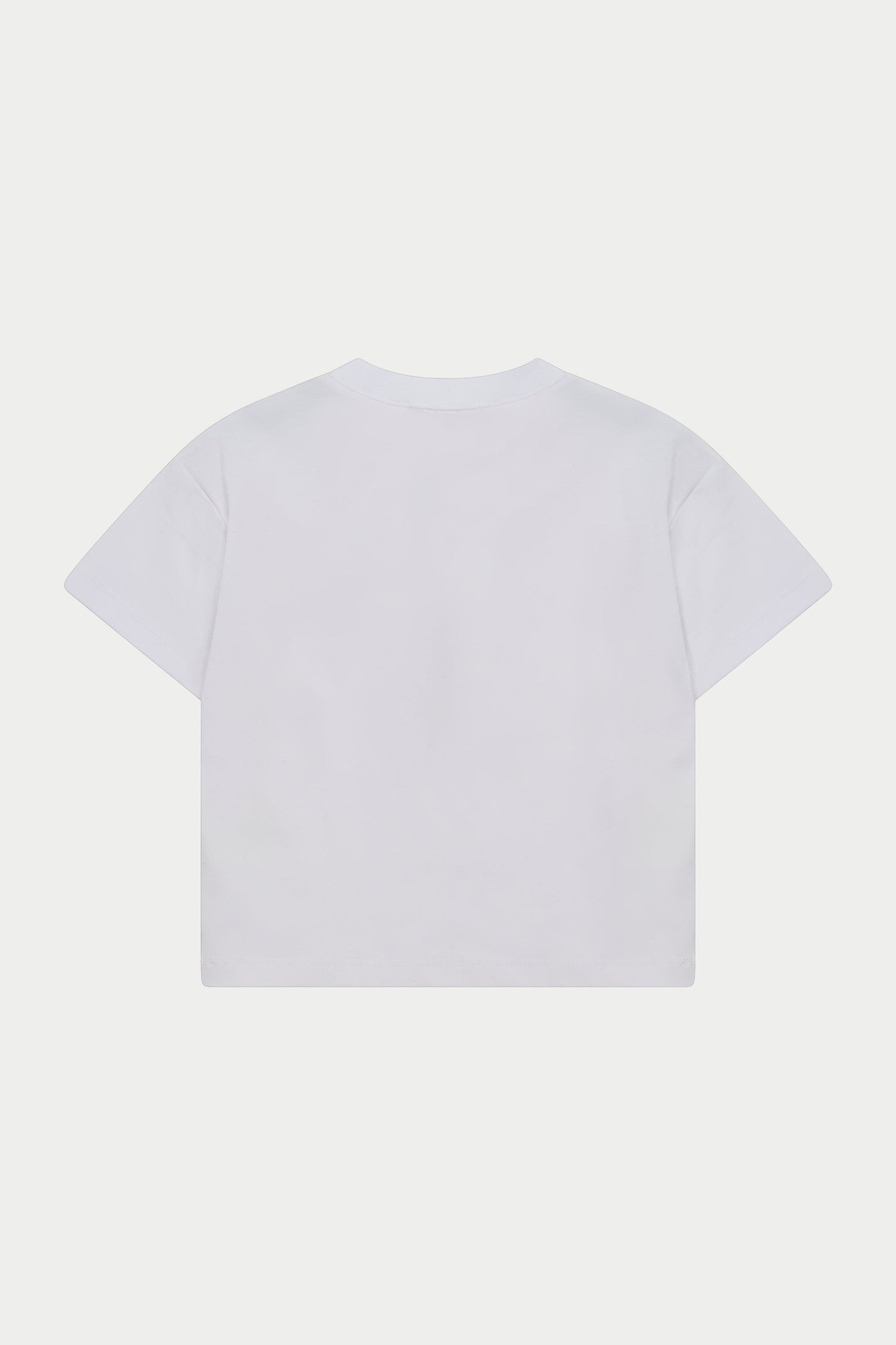 JUNIOR MONOGRAM EMBLEM APPLIQUE T-SHIRT - WHITE