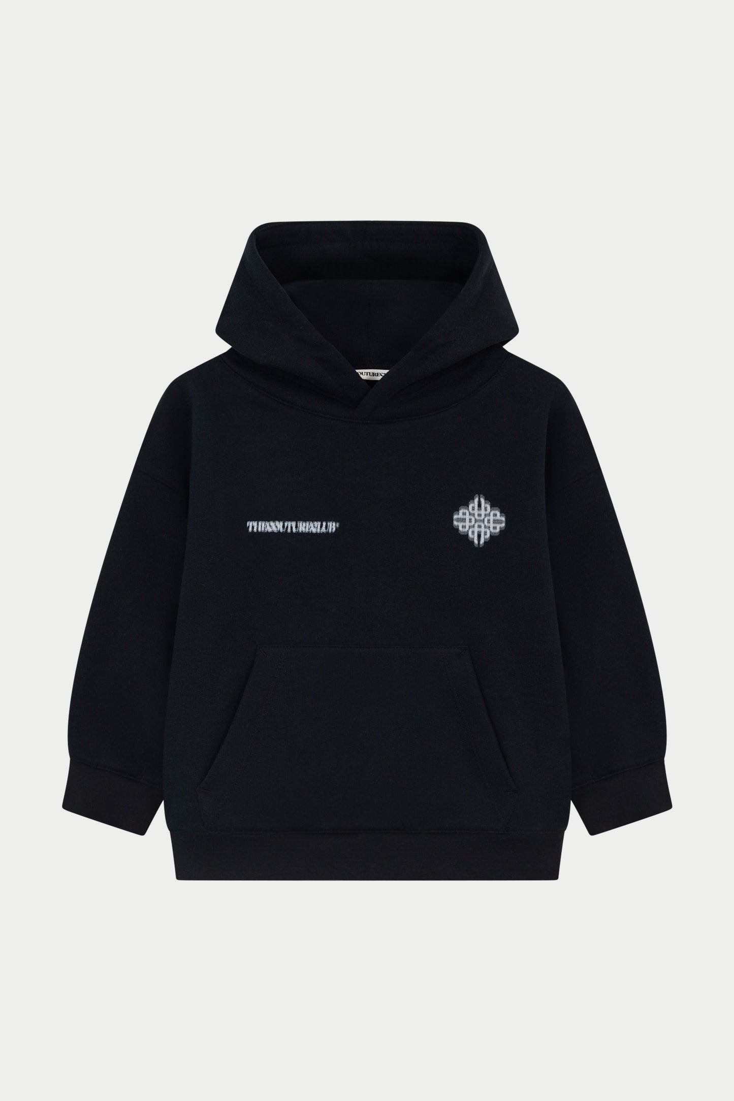 JUNIOR MOTION BLURRED HOODIE - BLACK