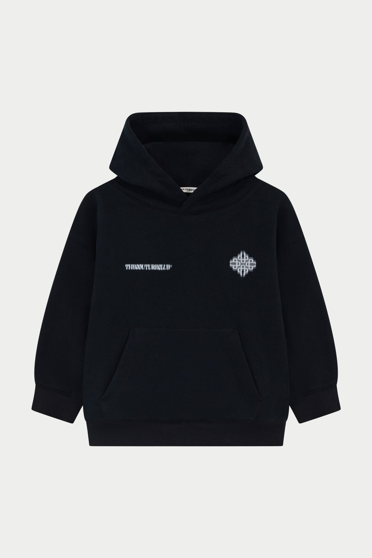 JUNIOR MOTION BLURRED HOODIE - BLACK
