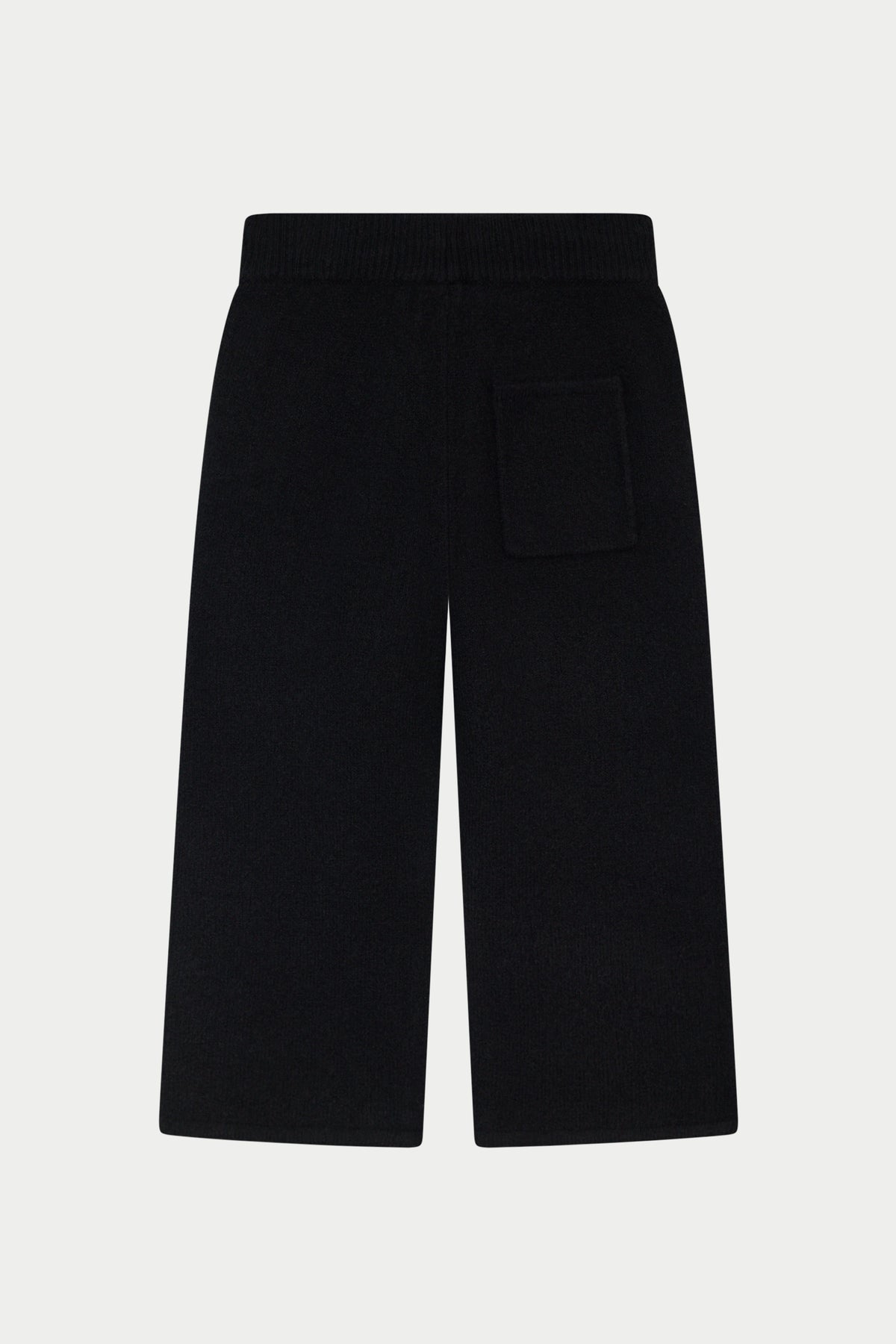 KIDS EMBLEM FLUFFY KNIT JOGGERS - BLACK