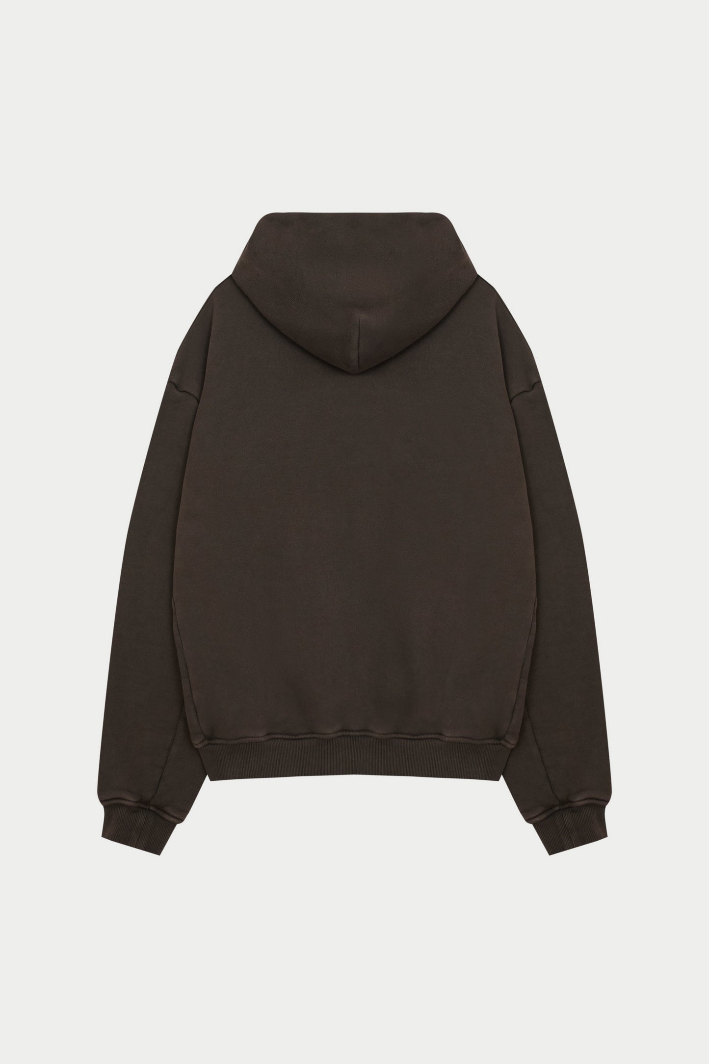 LAUNDERED CLASSICS ZIP THROUGH HOODIE - WASHED BROWN