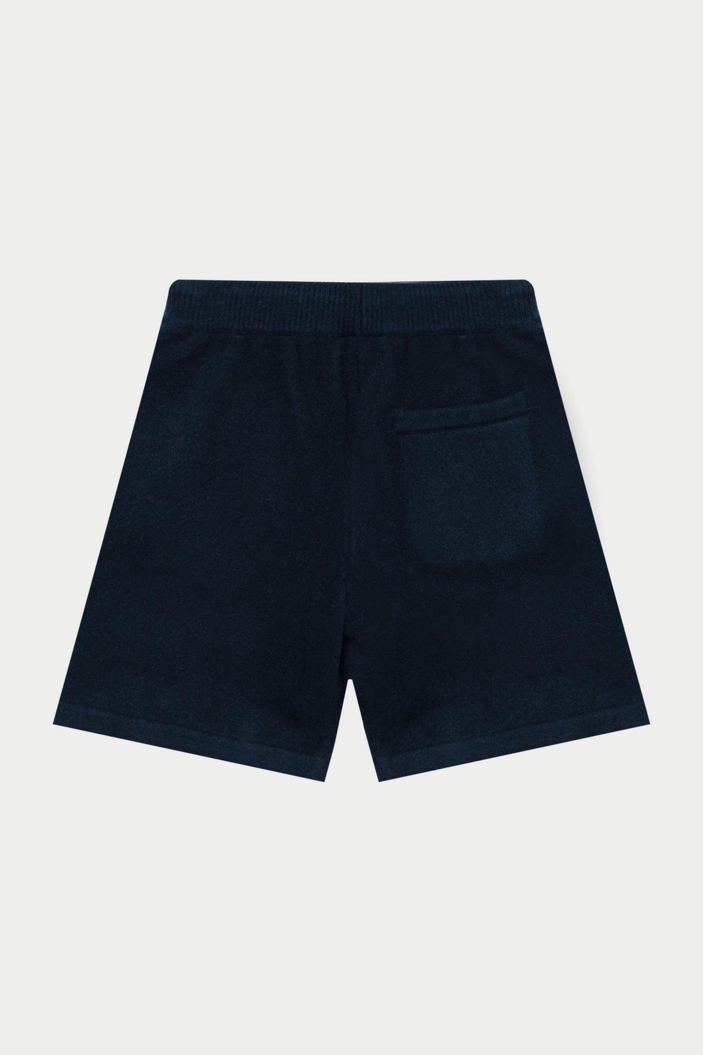 FLUFFY EMBLEM KNITTED SHORTS - NAVY
