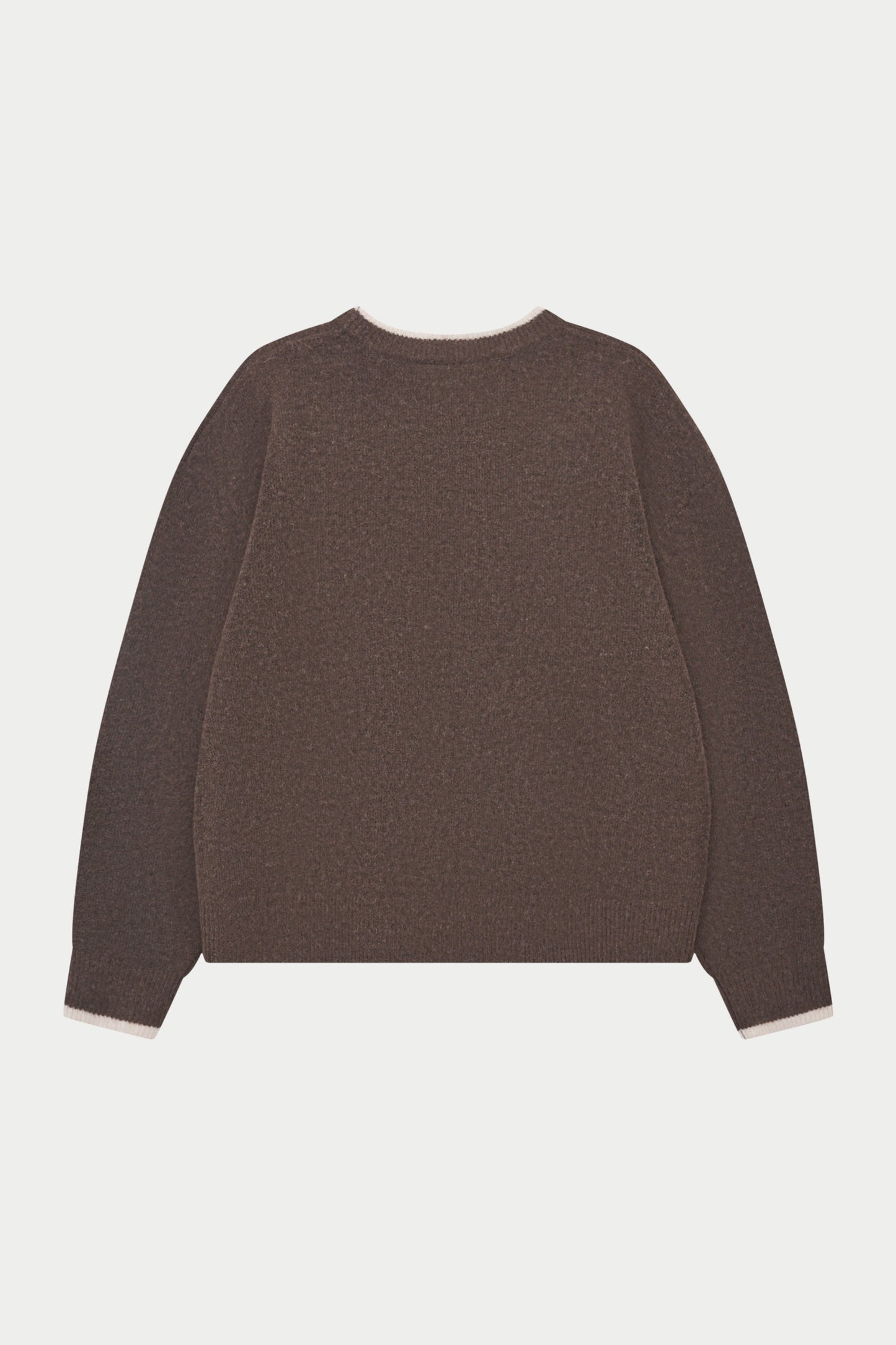 MONOGRAM KNITTED CREW - BROWN