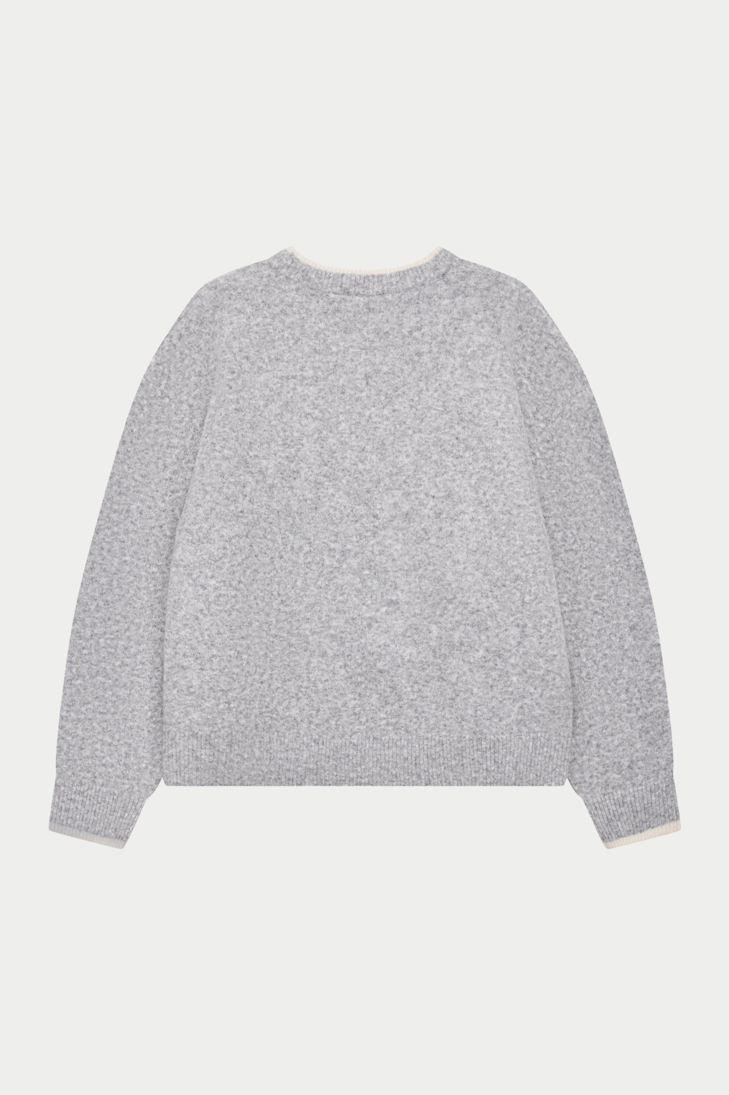 MONOGRAM KNITTED CREW - GREY