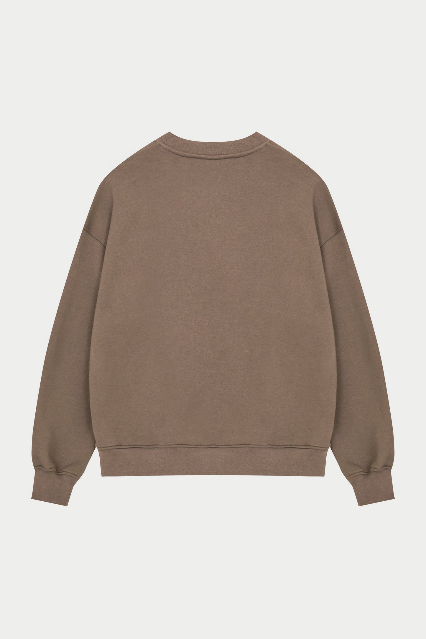EMBLEM EMBROIDERED SWEATSHIRT - COCOA