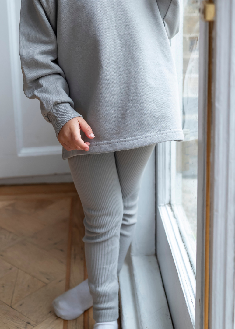 Ribbed Leggings in Blue