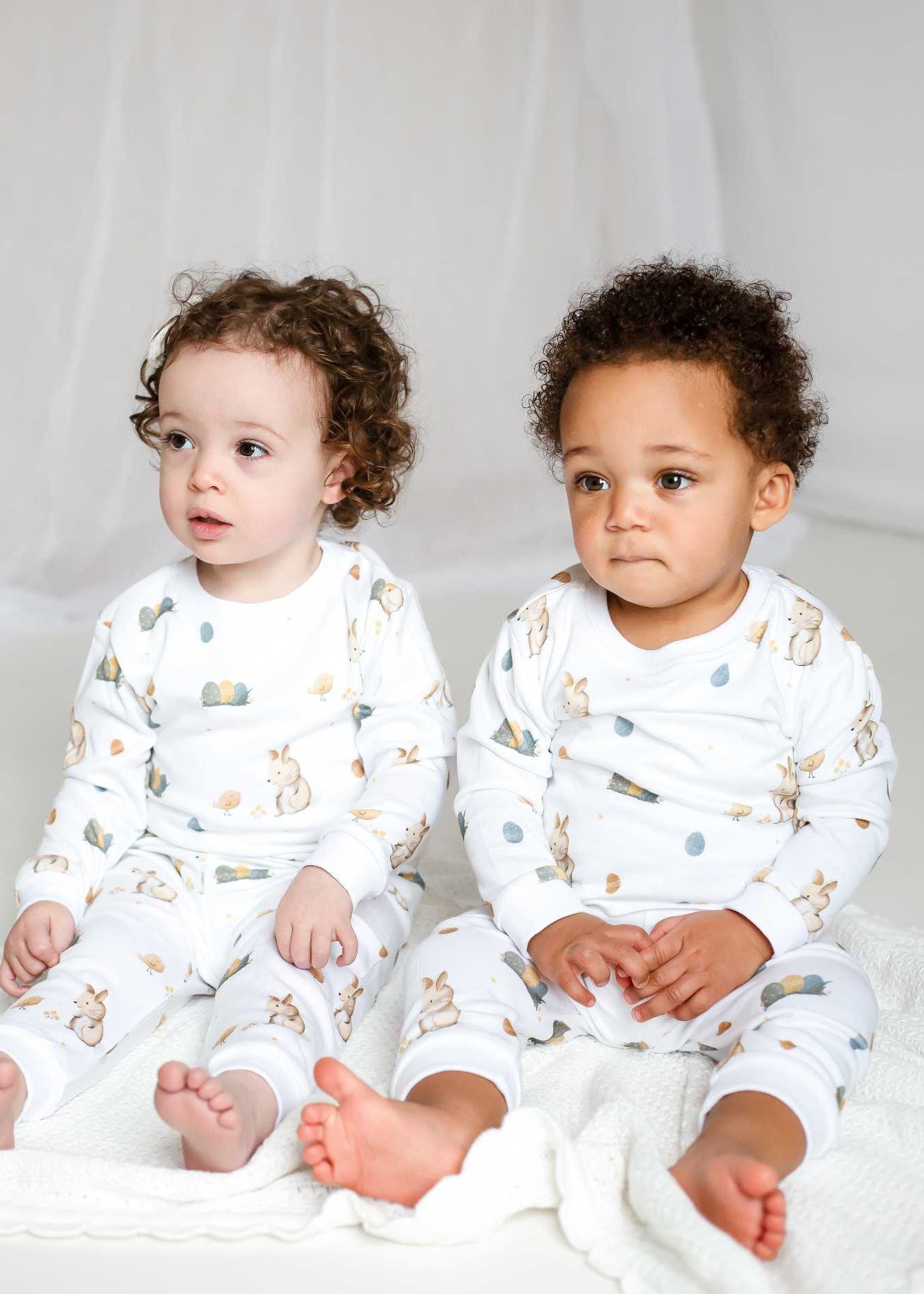 Cozy Easter Bunny Bamboo & Organic Cotton Two Piece Set Long Sleeve Pyjamas