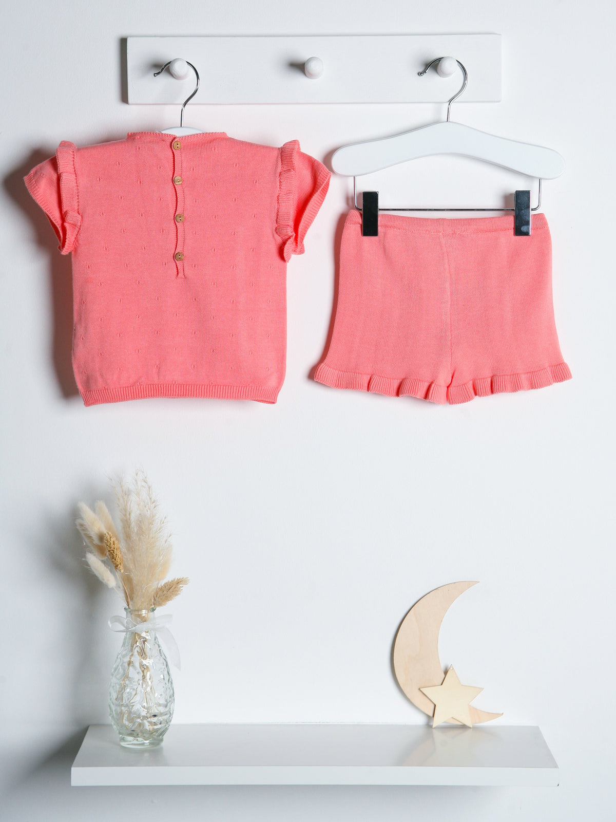 Wedoble Salmon Knitted Top & Shorts Set - Rose & Albert