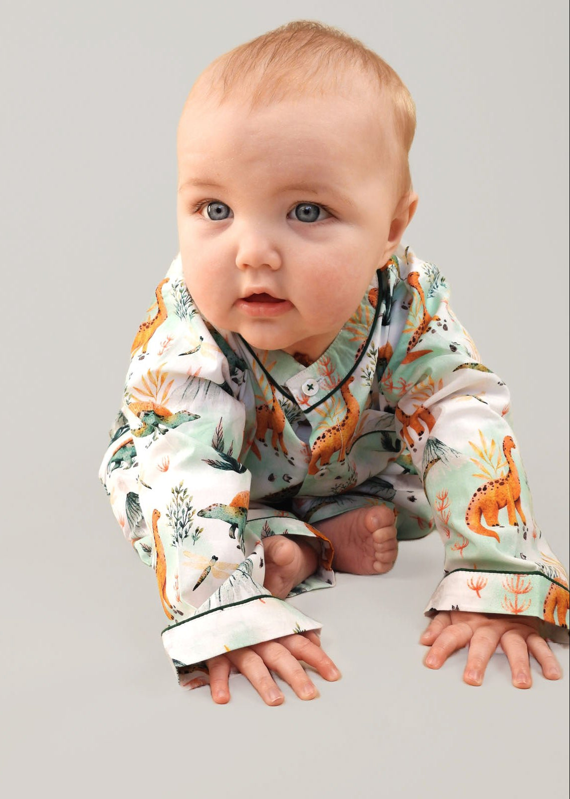 dinosaur summit - organic cotton baby pyjama set - Kutti Lulu