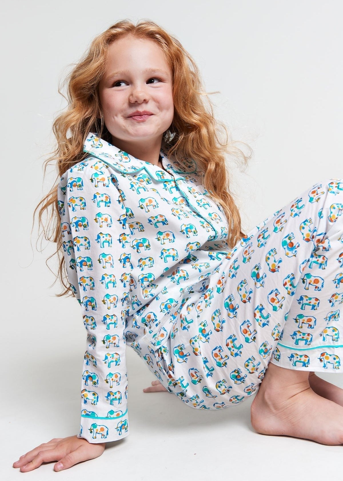 ella's polka dot parade - organic cotton kids pyjama set - Kutti Lulu