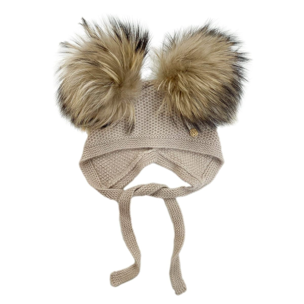 Petite Maison Kids Beige Honeycomb Cashmere Fur Bonnet - Rose & Albert