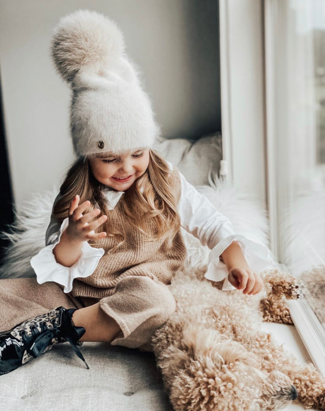 Petit Maison Kids Vanya Cashmere Beanie Hat - Rose & Albert