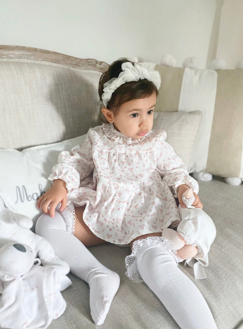 Petite Maison Kids Lana ruffle knee high socks - Rose & Albert