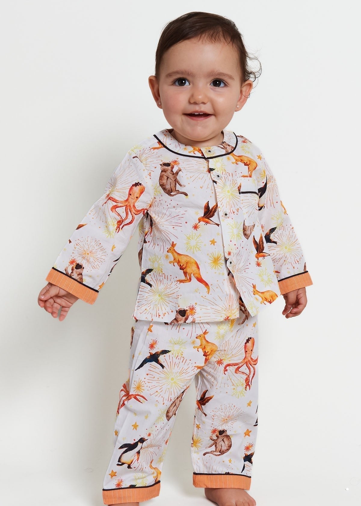 light up, light up! - organic cotton baby pyjama set - Kutti Lulu
