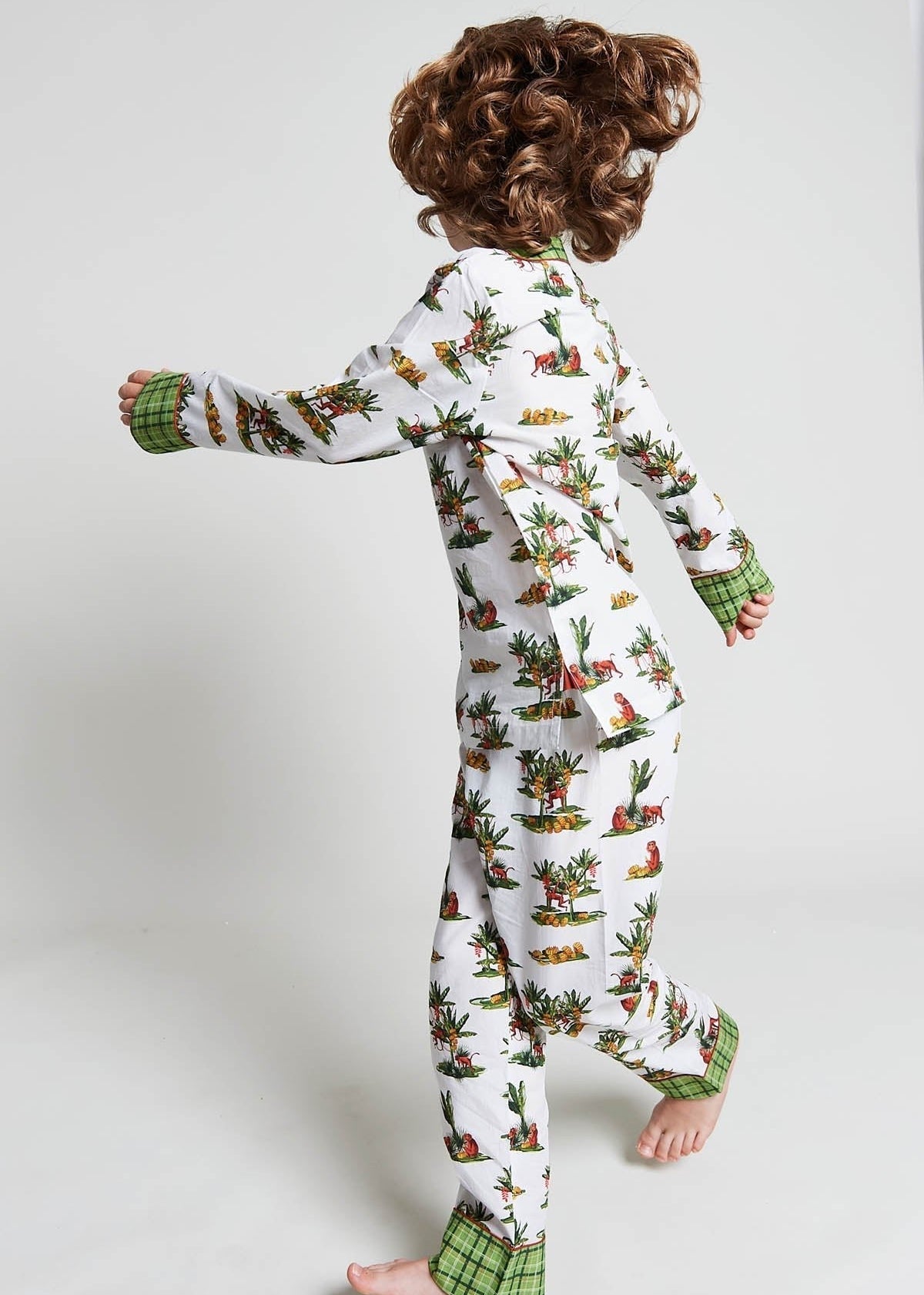 monkey gone bananas - organic cotton kids pyjama set - Kutti Lulu