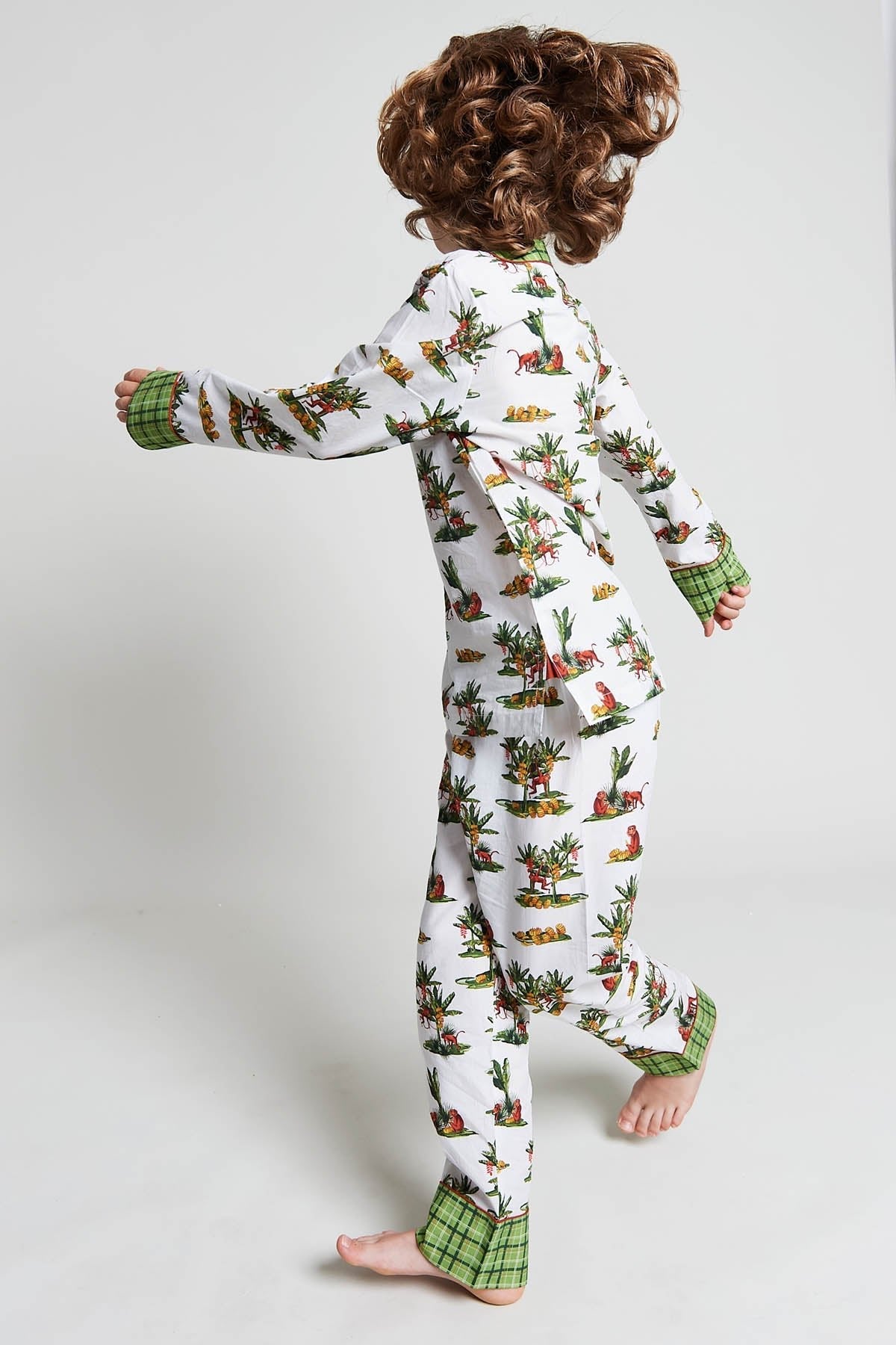 monkey gone bananas - organic cotton kids pyjama set - Kutti Lulu