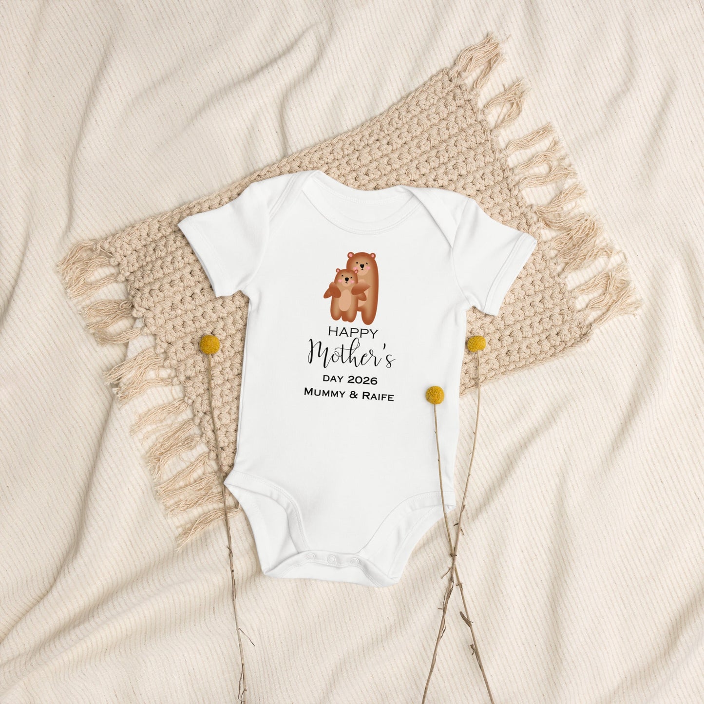 Happy Mother's Day Personalised Bear Bodysuit